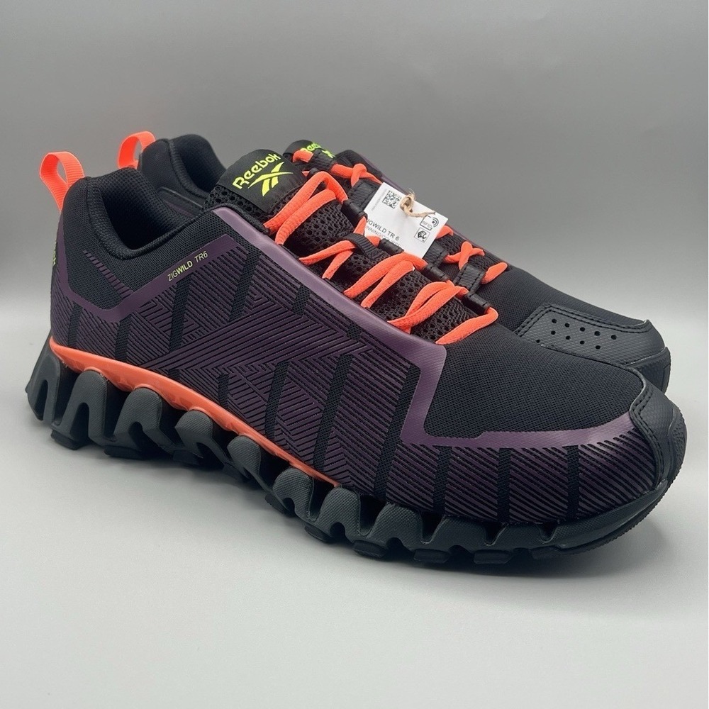 Reebok Zigwild TR6 Black Purple Coral Running Shoes - Men's Size 11.5 NEW